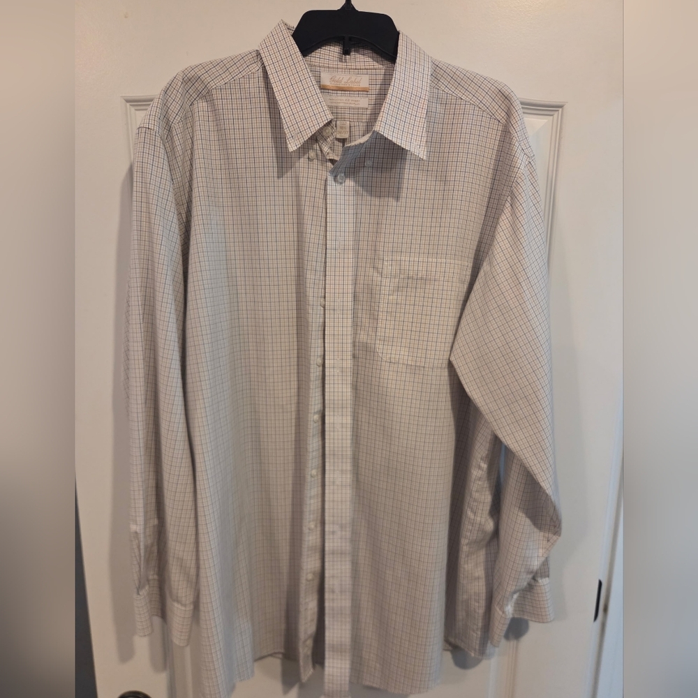 Men's Button Down Dress Shirt Size 18.5 36/37 Tall